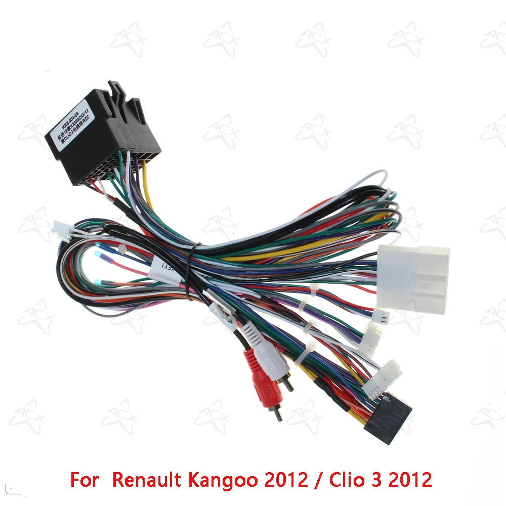 Car Radio Wiring Cable For Renault Kangoo 2012/ Clio 3 2012 16Pin Harness Adapter With CANBUS Box Stereo Plug Android Navigation