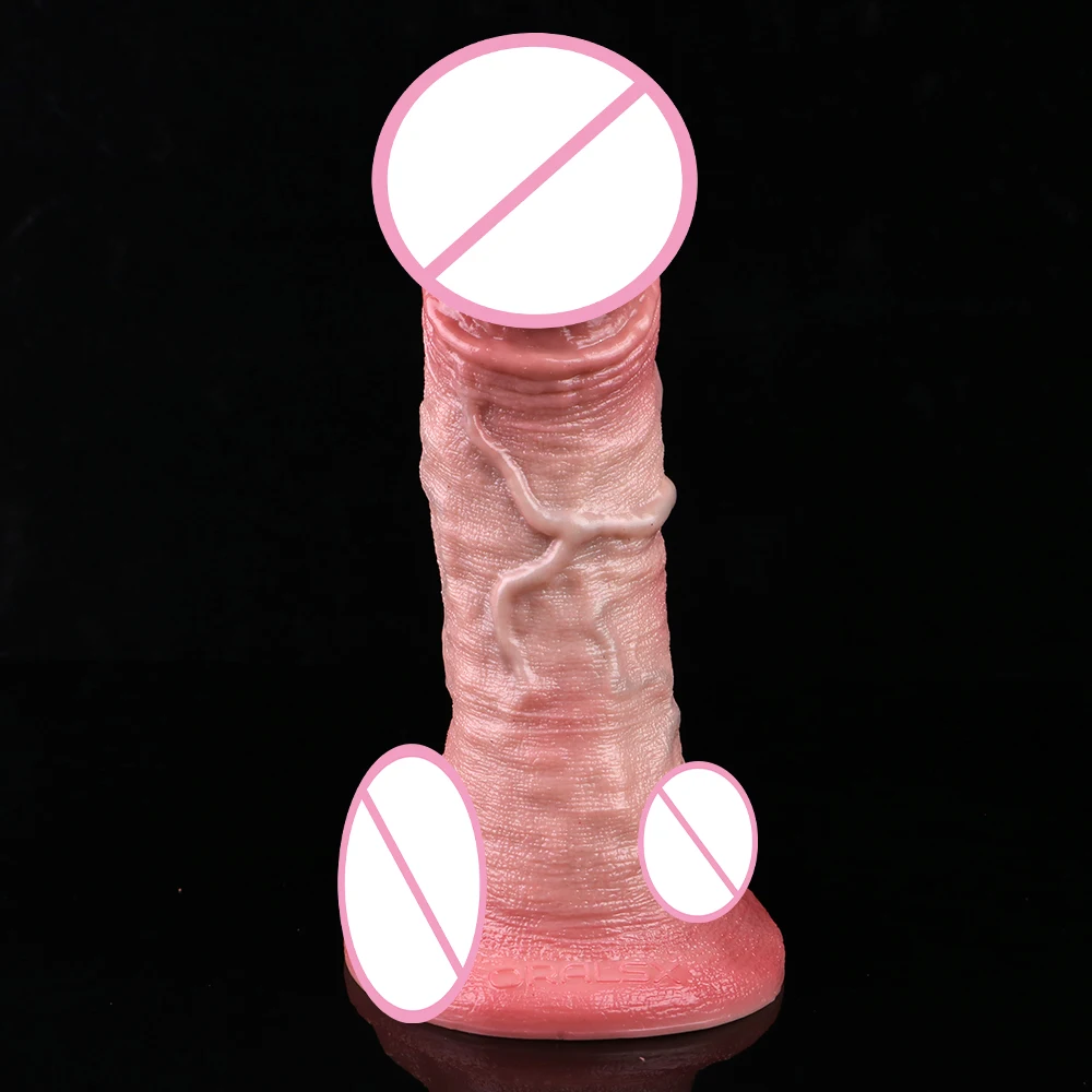 SXXY طبقة مزدوجة الجلد محكم قضبان اصطناعية سيليكون نابض بالحياة القضيب مع شفط كأس واقعية الشرج دسار G بقعة تحفيز الجنس لعب #3