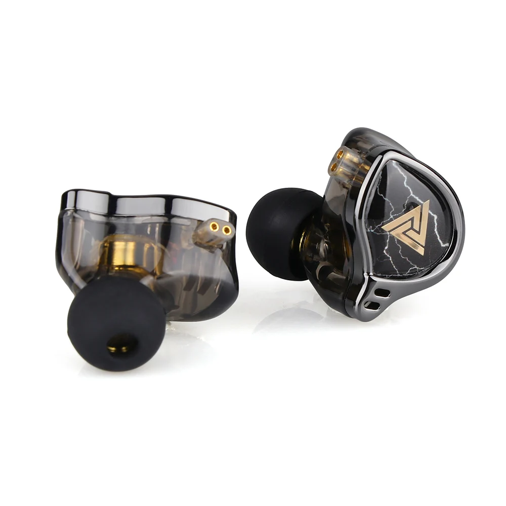 QKZ x HBB 10mm Titanium-Coated Diaphragm HiFi In Ear Monitor Earphones Semi-open Cavity CNC Aluminum Alloy Faceplate