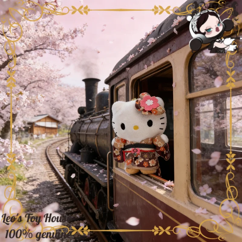 

SANRIO KIRARUN Edo Ooku Limited Edition Kimono Hello Kitty Plush Keychain Kawaii Bag Charm Backpack Pendant Official Collectible