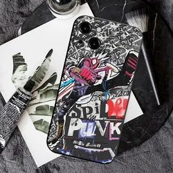 Funda de teléfono Punk Hobie marrón a través del verso para iPhone 14, 13, 12, 11 Pro Max, Mini, XS, X, XR, SE3, 2, 7, 8 Plus, suave