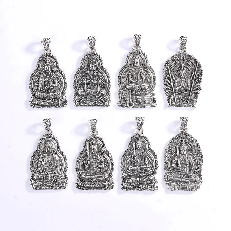 Spot Pendant Eight Guardian Saints Zodiac Year Buddha Card Fortune Transfer Twelve Zodiac Zodiac Buddha Pendant Retro