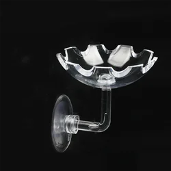 Acrylic Aquarium Feeding Bowl for Fish Shrimps Fish Tank Station Food Tray Feeder Aquarium Accessory with Suction Cup