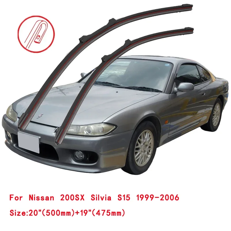 

For Nissan 200SX Silvia S14 S15 Coupe 1993-2006 Car Windshield Wiper Blade Front Windscreen Brushes Washer Window Cleaning Parts
