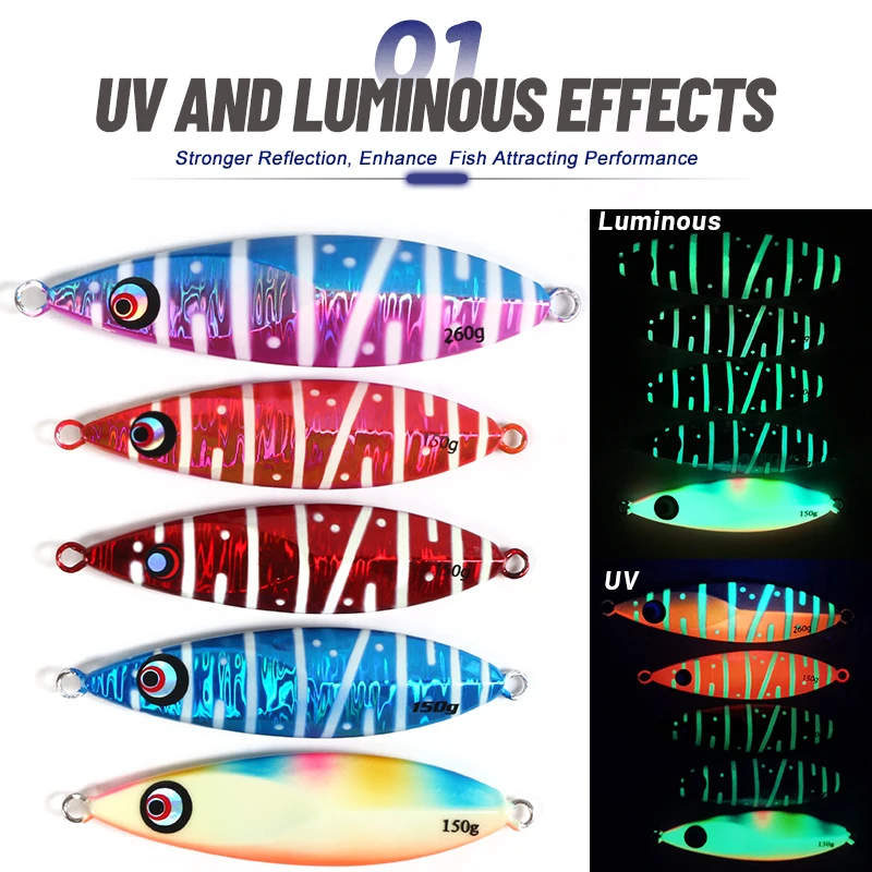 TEASER J86 Slow rocking iron plate lure, sea fishing bionic lure, slow sinking ship fishing iron plate lead fish grouper lure