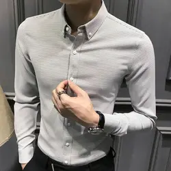 Chemise décontractée à manches longues pour hommes, chemise coréenne assortie avec tout, bouton à revers, vêtements à la mode, printemps, nouveau, 2023