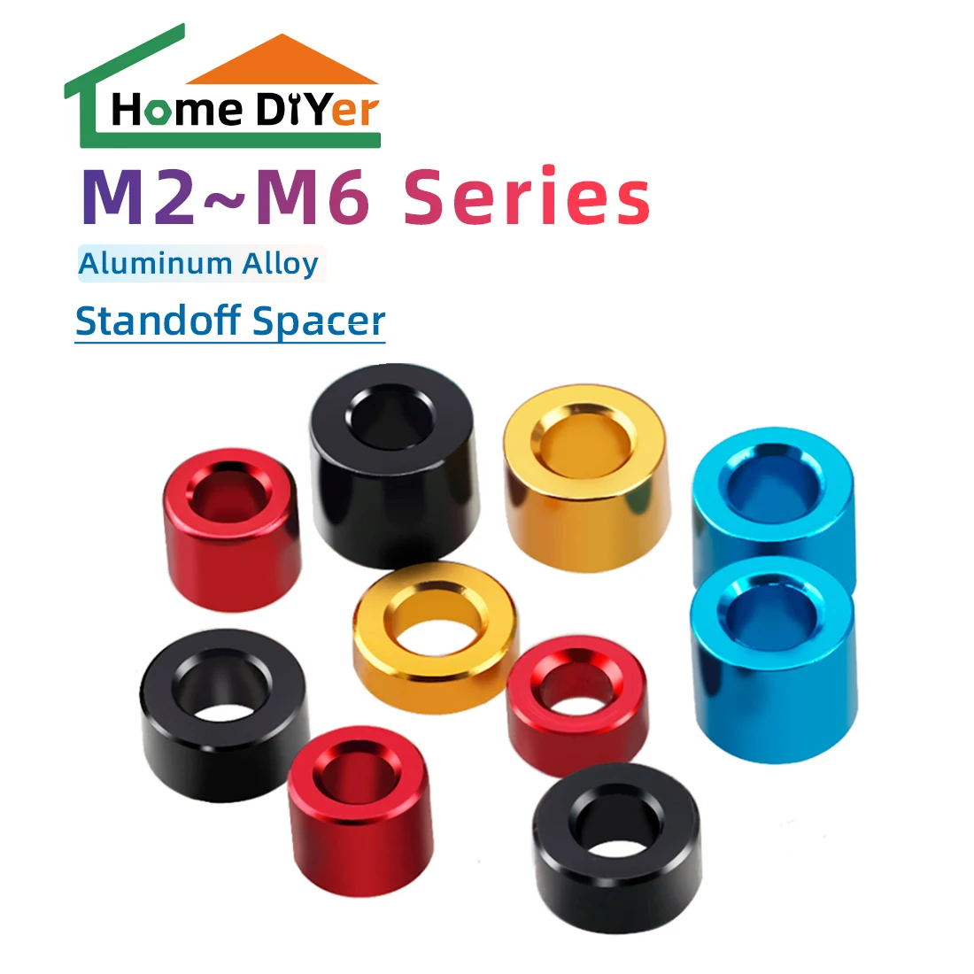 

5PCS M2 M3 M4 M5 M6 Aluminum Flat Washer Anodized Aluminum Countersunk Gasket Washers Aluminium Standoff Spacers