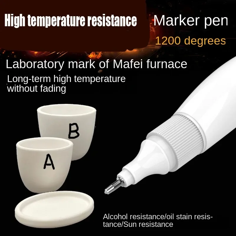 

High Temperature Alcohol-resistant Marker Laboratory Resistance Furnace Muffle Furnace Alumina Crucible Non-fading Oil-based Pen