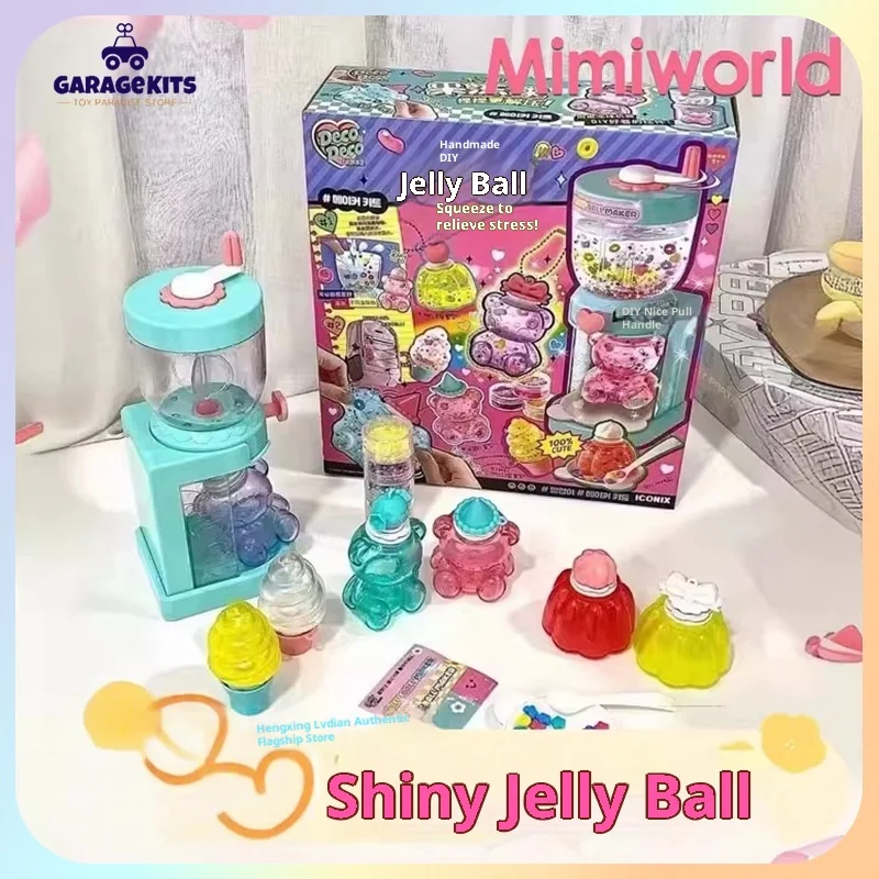 Mimiworld Handmade Diy Toy Sparkling Jelly Ball decodeco Anti-Stress Squeeze Toy Suitable Gifts for Girls Handmade DIY Keychain