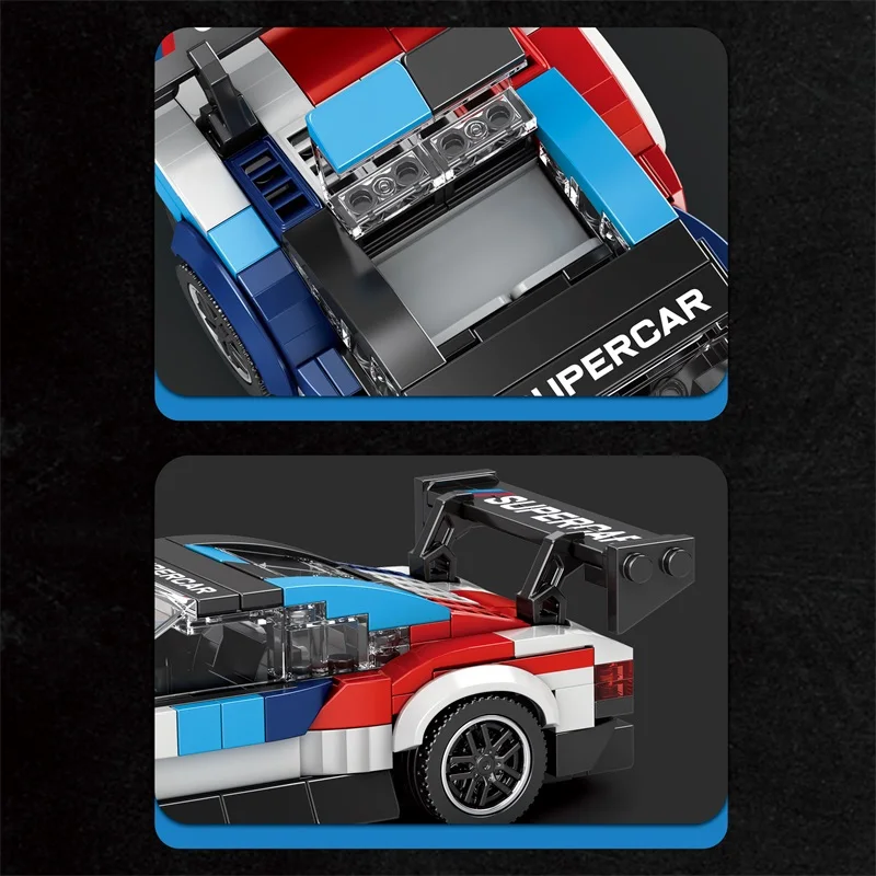 Coche 672, Modelo a Escala 1:24, 351 Piezas, Bloques de Construcción MOC, Ciudad Creativa, Ladrillos de Experiencia, Juguetes Educativos Técnicos para Niños, Regalo