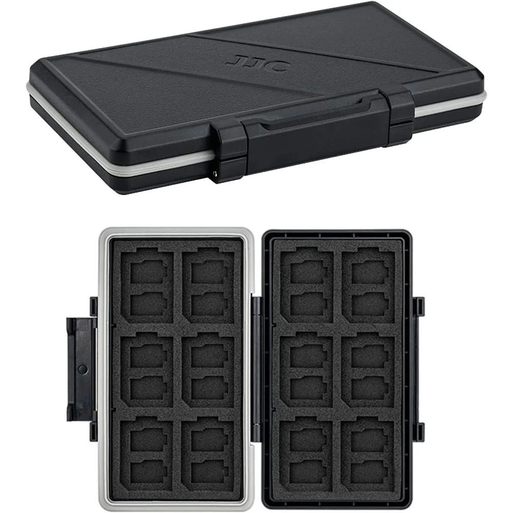 JJC 36 Slots SD/ Micro SD/ TF Card Case Holder for 24 x MicroSD/TF & 12 x SD Cards Waterproof Durable Memory Card Hard Box