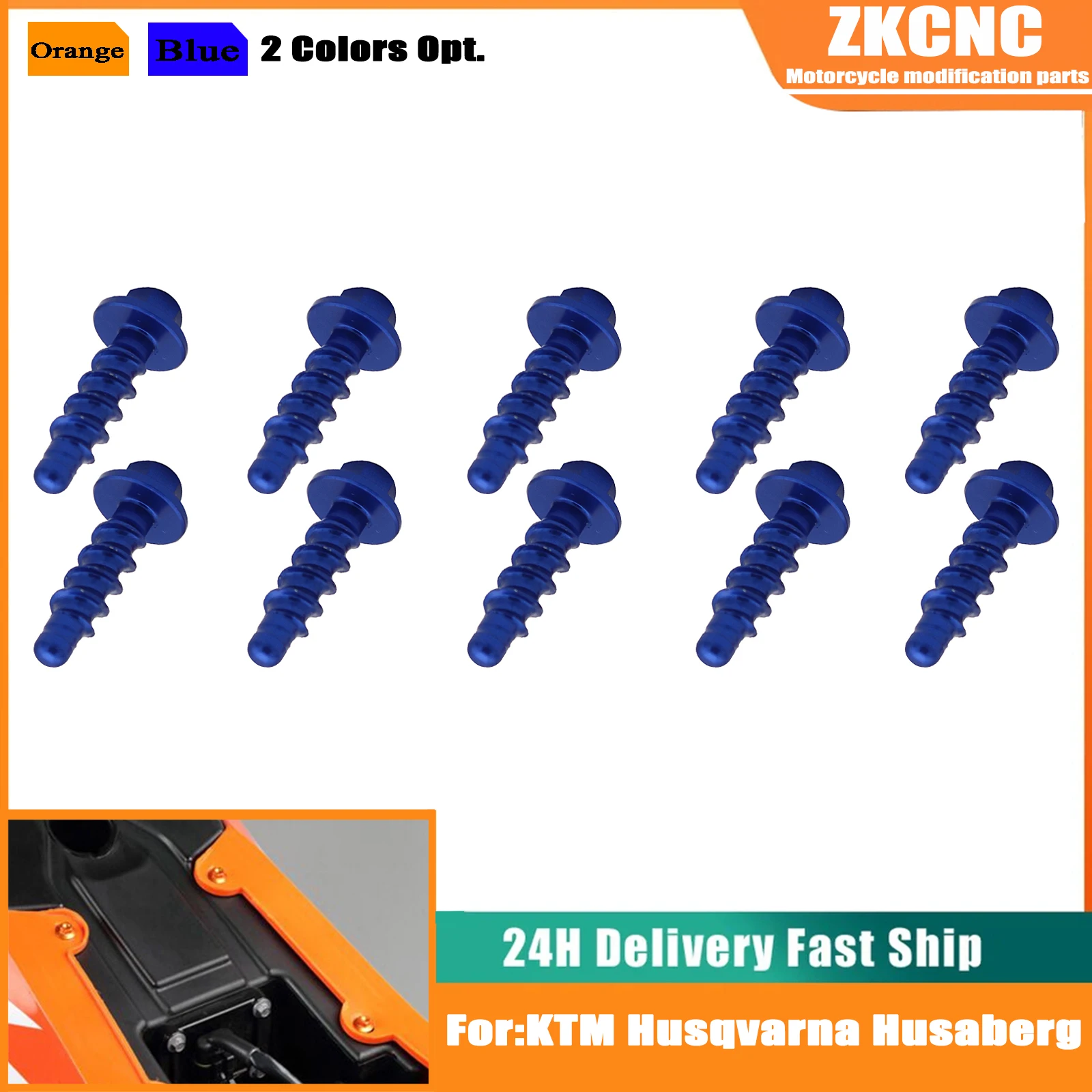 10 PCS Dirt Bikes Self Tapping Plastic Parts Screw Bolt Kit For KTM EXC EXCF XC XCF SX SXF 125 250 300 350 400 450 500 1997-2023