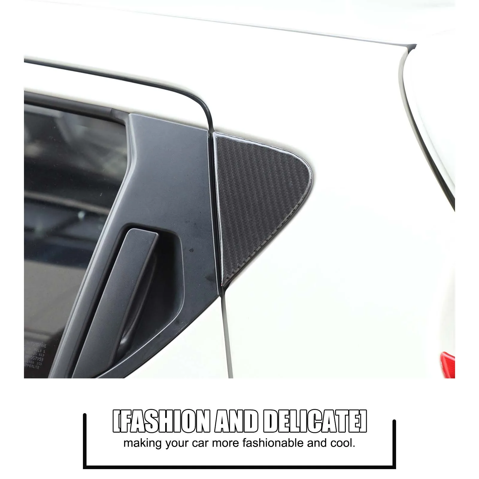 لينة ألياف الكربون نافذة السيارة الخلفية لوحة زخرفية ملصق الكسوة ل 2011-2019 نيسان جوك إنفينيتي ESQ اكسسوارات السيارات