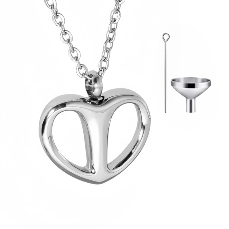 Cherished memory Heart Pendants Women Urn Necklace Heart Urn Pendants Necklace Comfortable Wearing for Ashes DropShipping