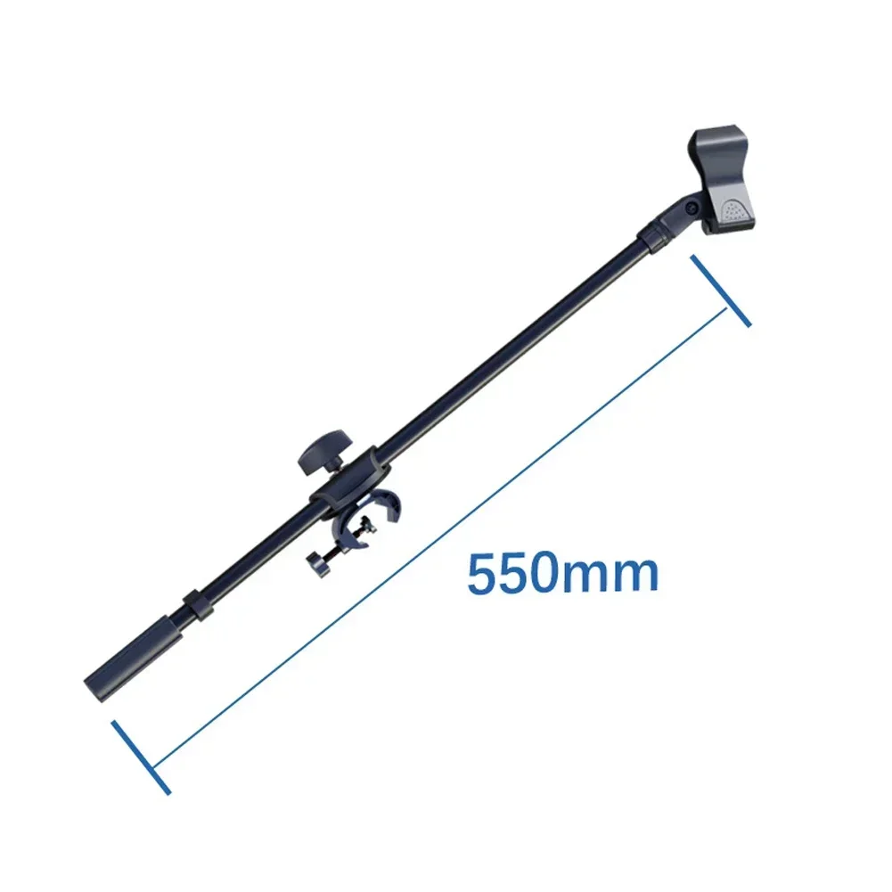 2023 New 55CM Rotating Microphone Stand Crossbar  Arms Mic Clip Phone Holder Extension Bracket Designed With 3/8 Thread