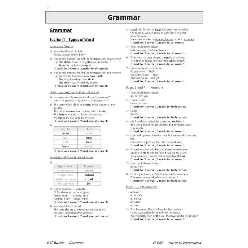 KS2 English SAT Buster Foundation Grammar Punctuation  Spelling Answer Book 2025 Tests CGP Books 9781789084290