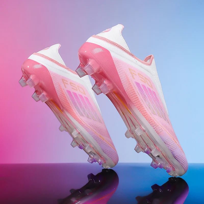 New Men Soccer Shoes Training Boys Sport Football Boots FG/TF Non Slip Match Breathable Adult Long Spikes Cleats Outdoor Sneaker