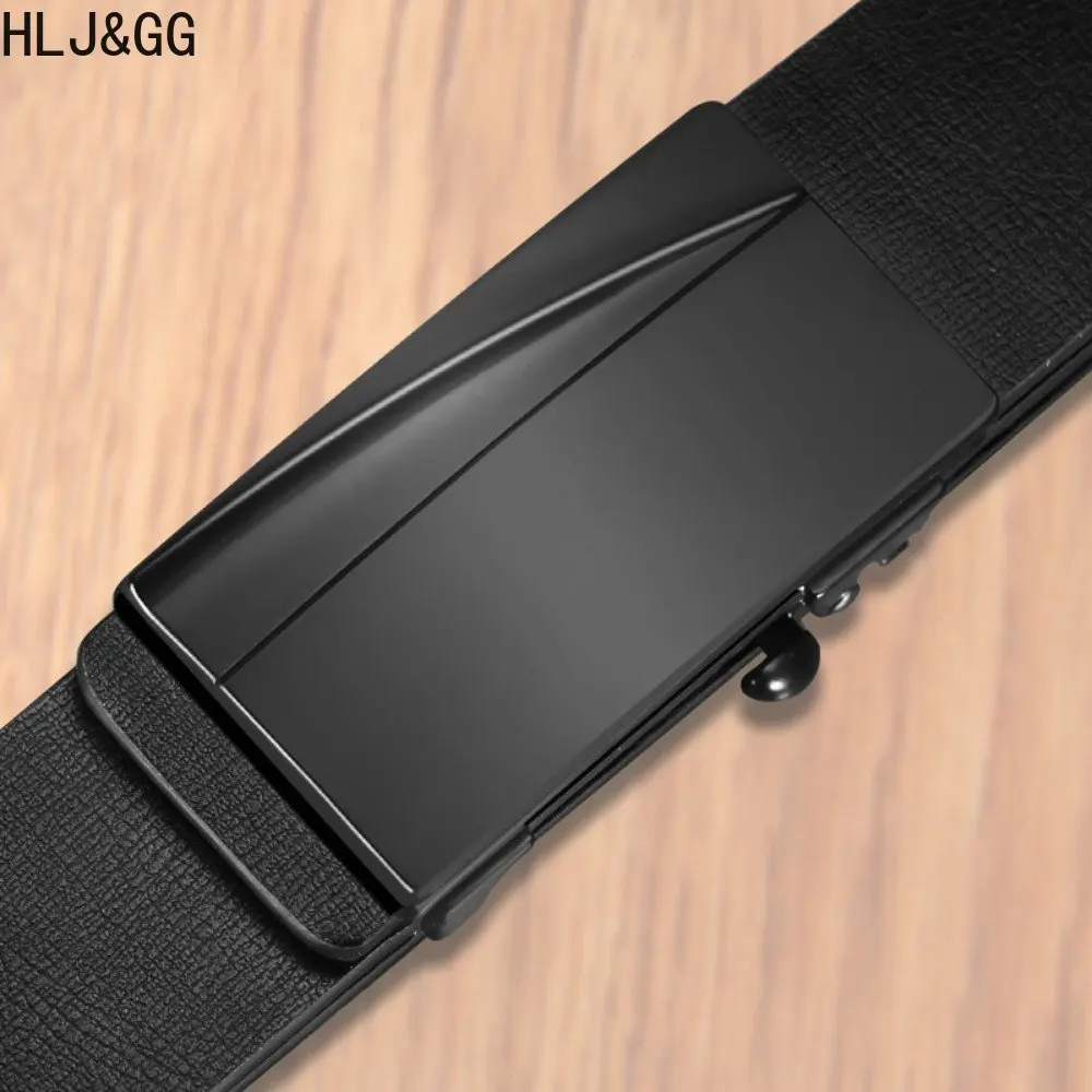 

HLJ&GG High Quality Fashion Belt for Man Man's Genuine Luxury Automatic Buckle Jeans Waistband Classic Split Leather Male Belts