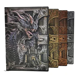 A5 Hardcover Notebook Dragon Series Retro Travel Diary PU Leather Notepad Gift School Office Agenda Log Stationery