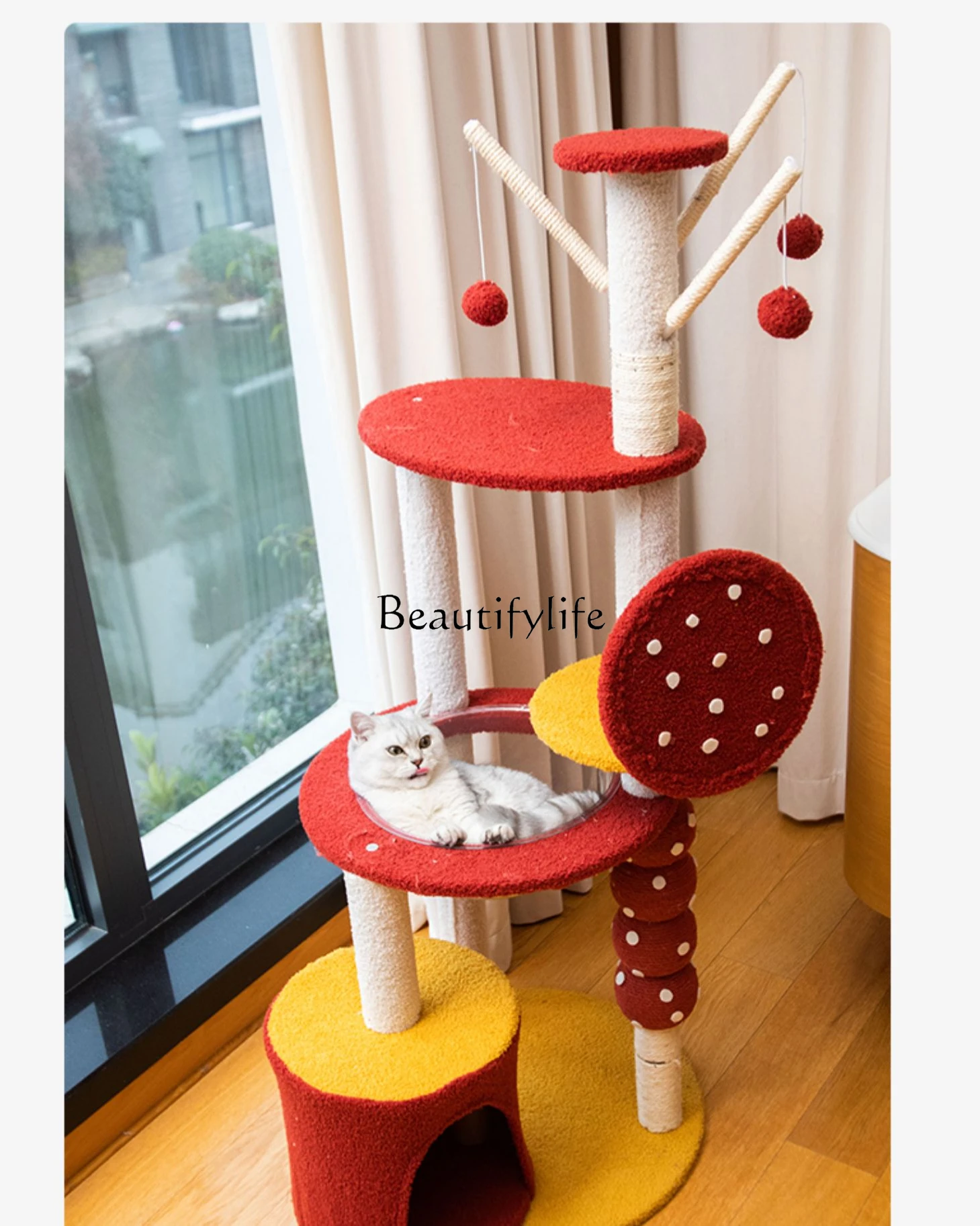 One-Piece Large High-Rise Shelf Does Not Cover an Area of Scratch Plate Column Space Capsule Cat Supplies