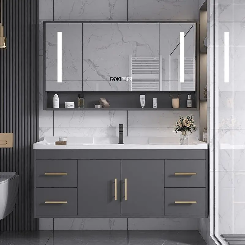 2025 New Design Modern 48-Inch Bathroom Vanity Sink with Ceramic Basin Bathroom Cabinets for  Apartment and Hotel Bathroom