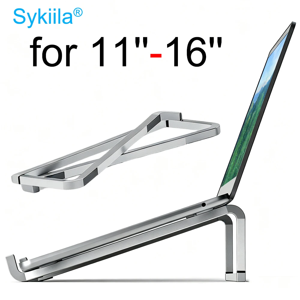 Laptop Stand Holder Notebook Foldable Aluminium Alloy Bracket Metal Tablet Support Silver for Macbook Air 13 M5 15 Pro 14 16 M4
