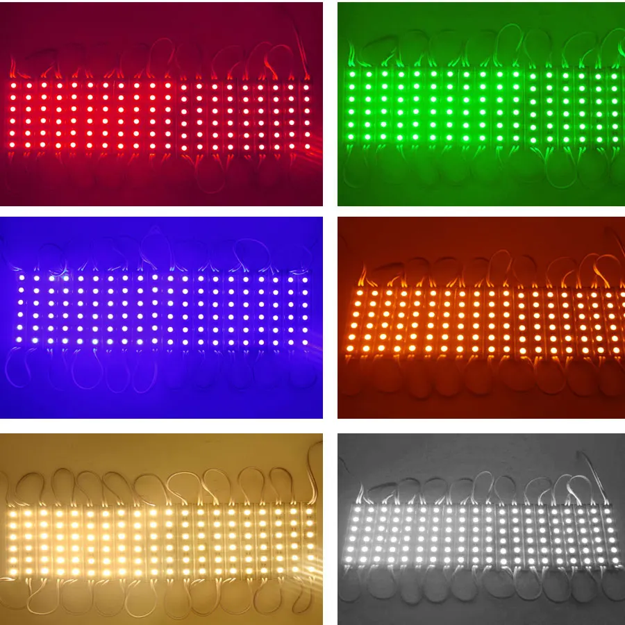 20 Pçs/lote SMD 5054 Módulo LED Luz 6LEDs DC12V À Prova D' Água LED Módulo de Luz de Fundo de Publicidade Lâmpada de Luz de Veneziana