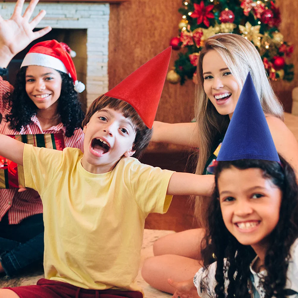 

14Pcs Dwarf Hats Felt Cone Hat Christmas Gnome Party Decorative Costume Hat Holiday Headwear Halloween Cosplay Props