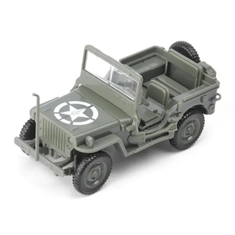 

1/48 Вторая мировая война, американский Allied Willis Jeep, военный внедорожник, пластиковая сборка без клея, модель колесницы, игрушка для мальчика