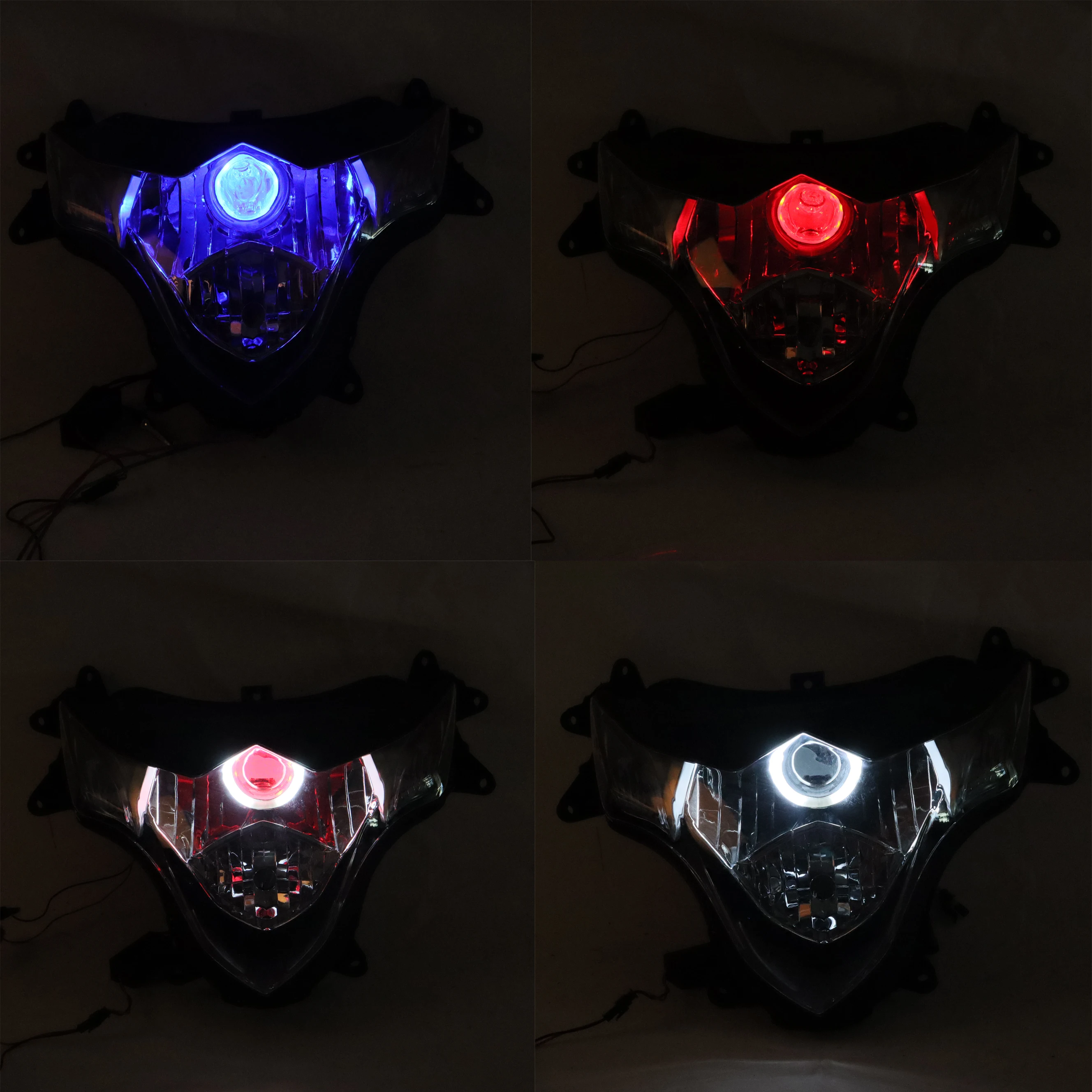 Motorcycles Accessories for SUZUKI GSX-R1000 Racing Motor Head Lamp 2009 with Angel Eyes Motorcycle Lights