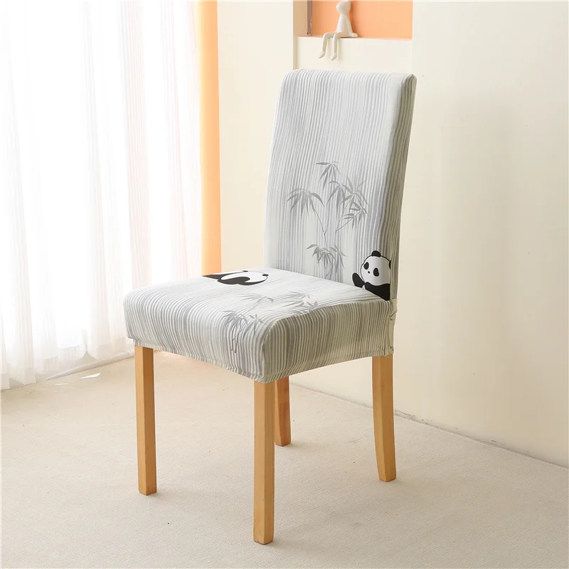 

4pcs/6pcs Stretch Dining Chair Protector, Fits Standard Seats, Cute Zoo Prints, Adds Playful Vibe to Dining Spaces