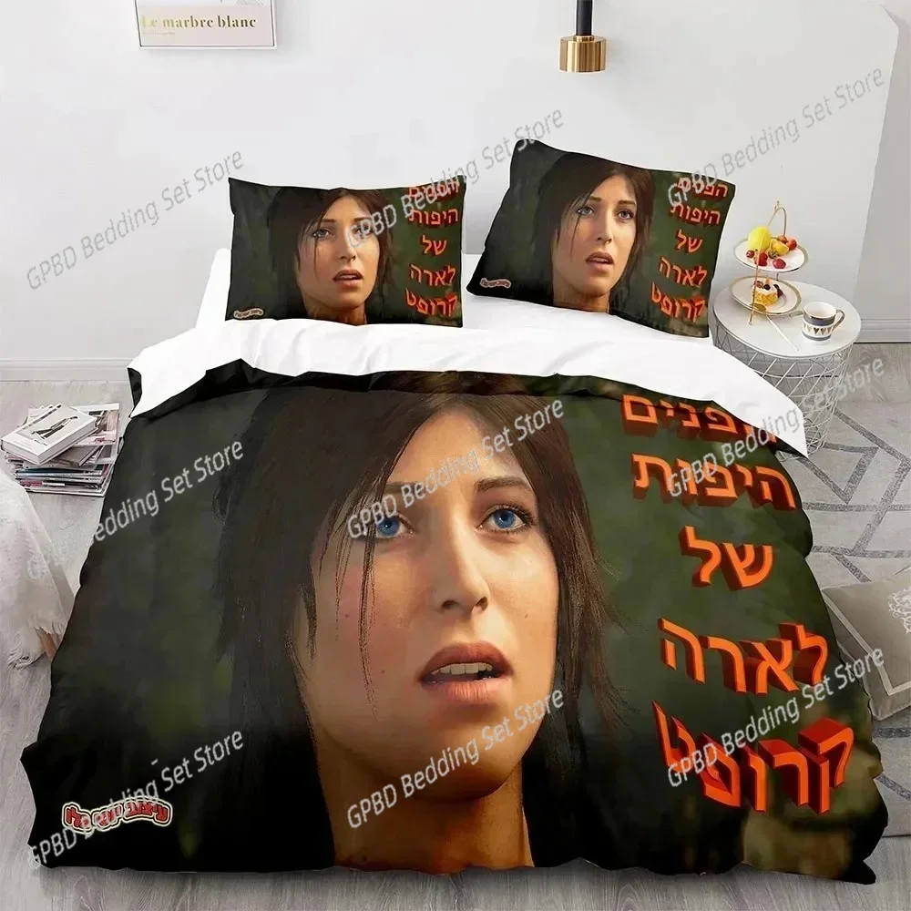 

3D print Game Tomb Raider Bedding Set Bedroom Soft Modern Bedspreads Comefortable Kids Duvet Cover Quilt Cover And Pillowcase
