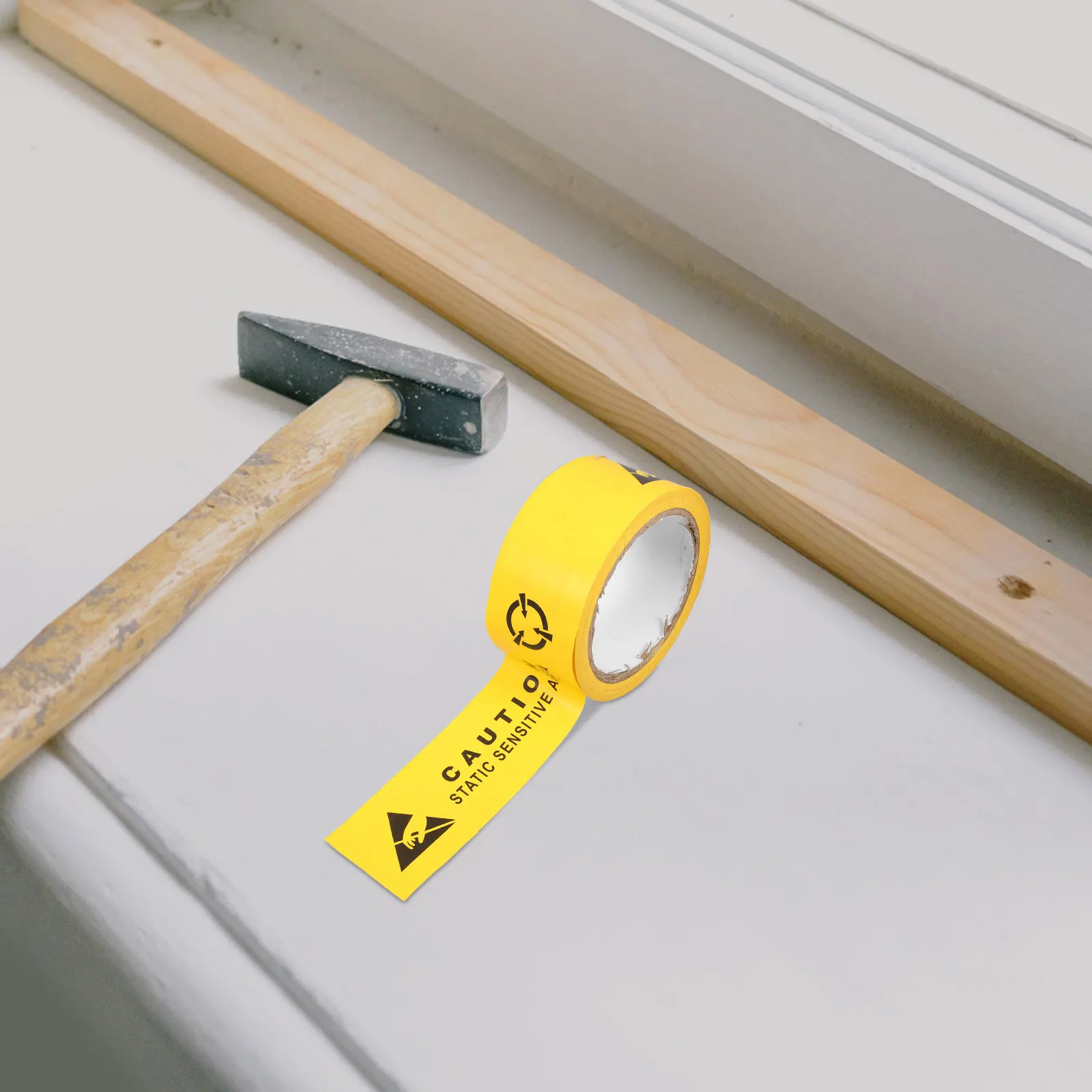 

Anti-Static Warning Tape Yellow Floor Marking Tape for Esd Safety Zones Industrial Warehouse Construction Sites Caution Barrier