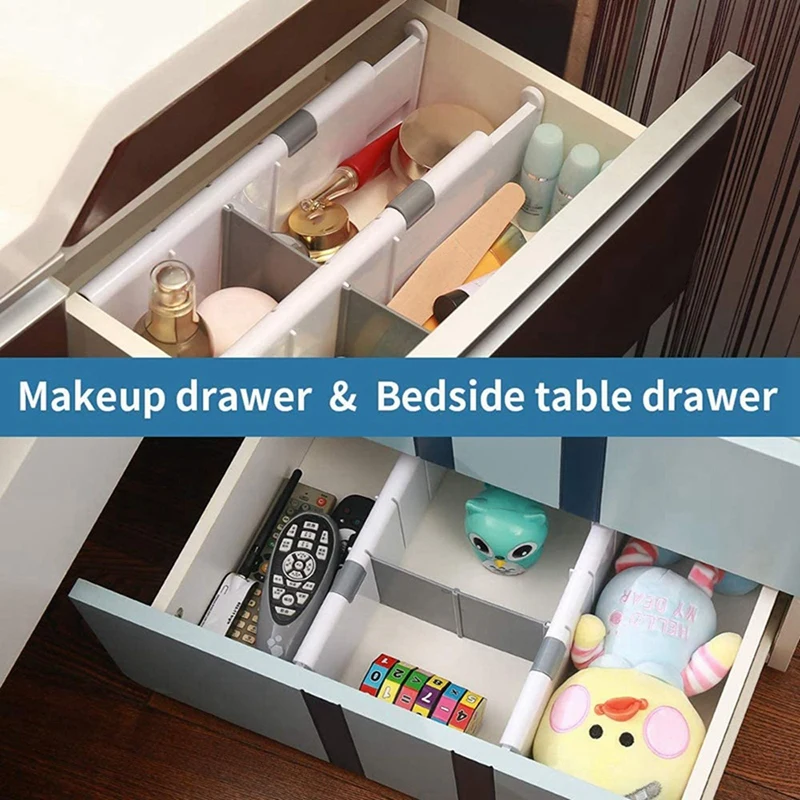 Adjustable Drawer Dividers Organizers - Expandable Drawer Organization Separators For Kitchen, Dresser,Bedroom,9-Pack