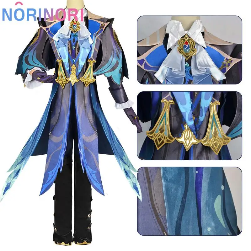 Genshin Impact Neuvillette Giudice Gioco Vestito Nevillette Bello Gentry Noble Costume Cosplay Halloween Party Ruolo Outfit Suit