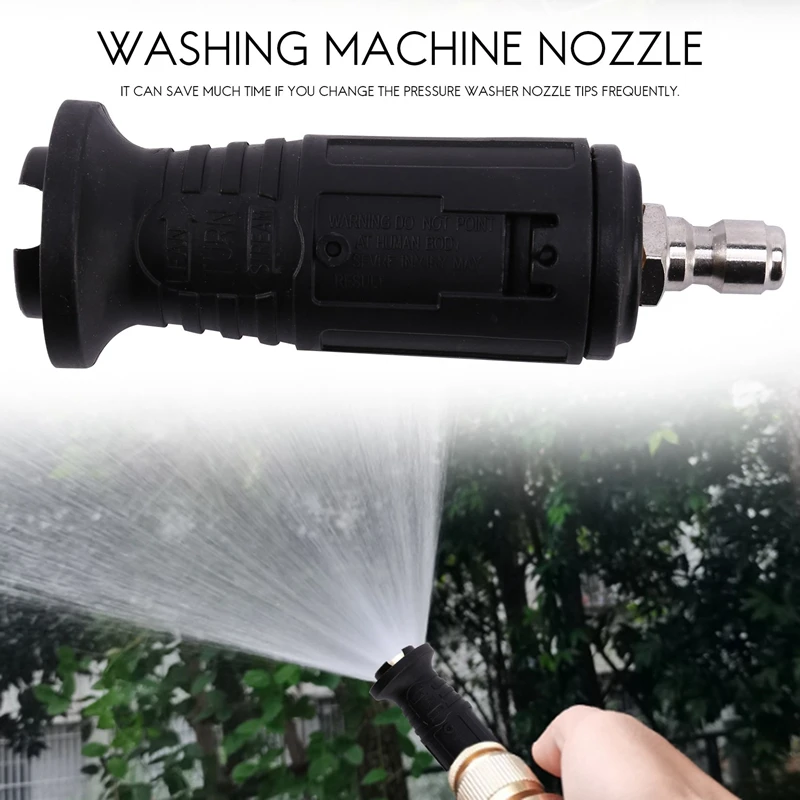 Auto Tool Adjustable High Pressure Washer Nozzle Tips,Variable Spray Pattern, 1/4Inch Quick Connect Plug,3000 Psi Car Washing