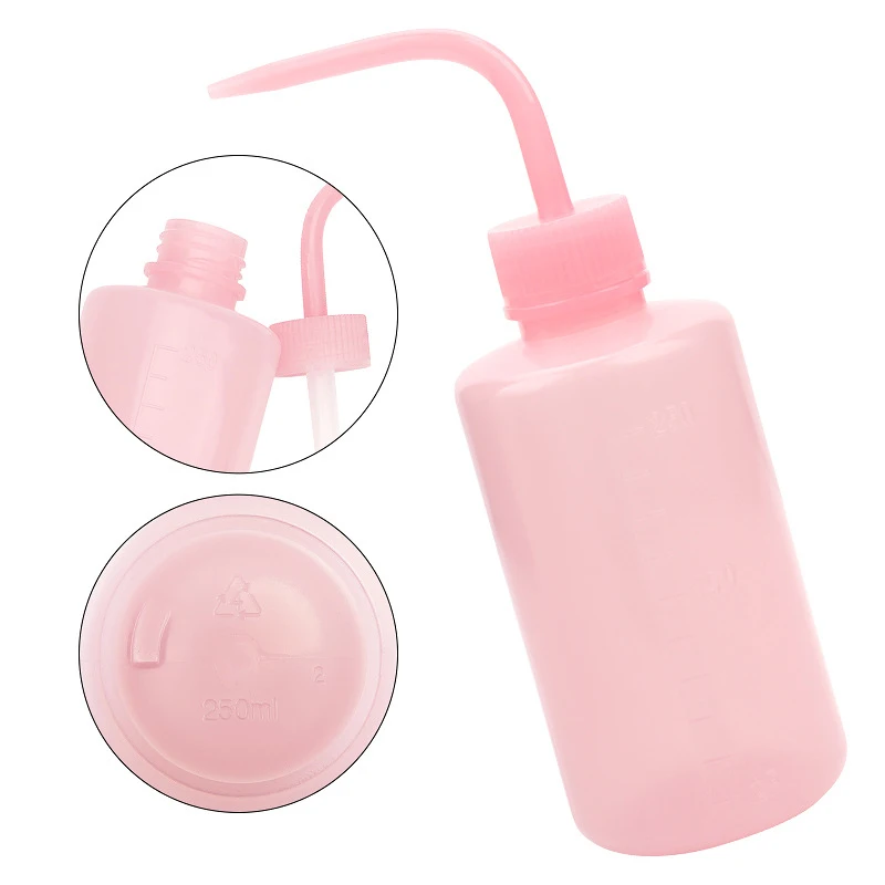 1pc 250ml Eyelash Extension Elbow Flush Bottle Wash Squeeze Bottle Non-Spray 3 Colors Tattoo Diffuser Soap Supply Wash Bottle