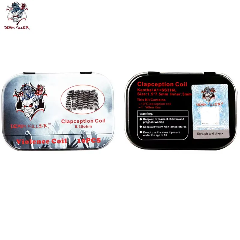10 قطعة/صندوق شيطان القاتل العنف لفائف سلك DIY التيلة متداخلة تنصهر كلابتون الغريبة V2 تسوكا لفائف Clapception لفائف ل RDA RDTA