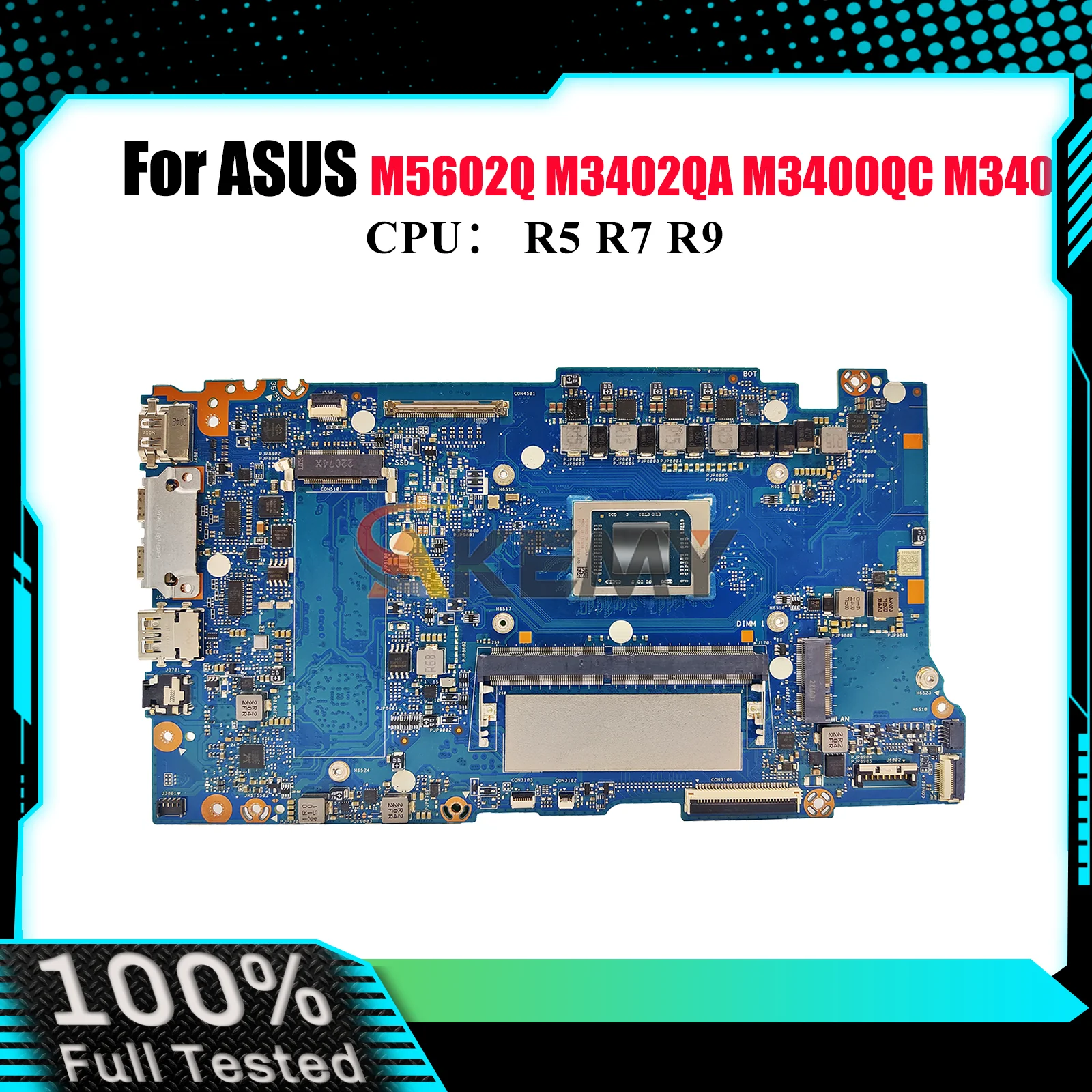 

M3402QA Laptop Motherboard For ASUS VivoBook M3402QA M5602Q M3402Q Notebook Mainboard With R5 R7 R9 CPU 100% tests OK fast ship