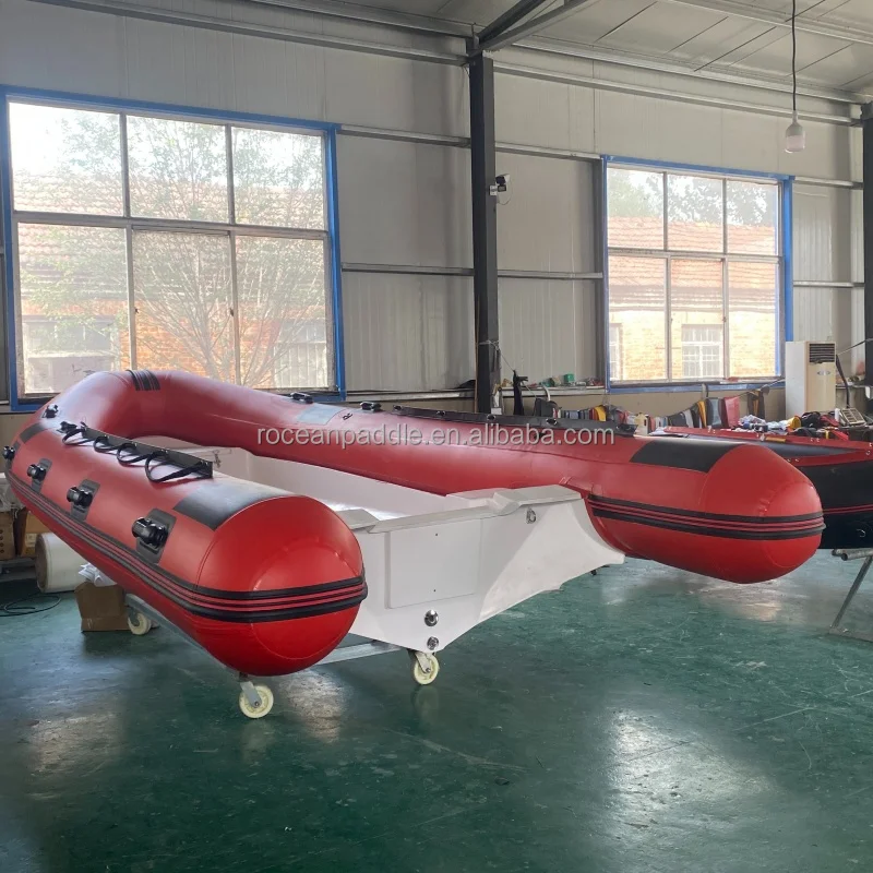 RIB HYPALON قوارب إنقاذ صيد صلبة قابلة للنفخ من الألياف الزجاجية والألومنيوم