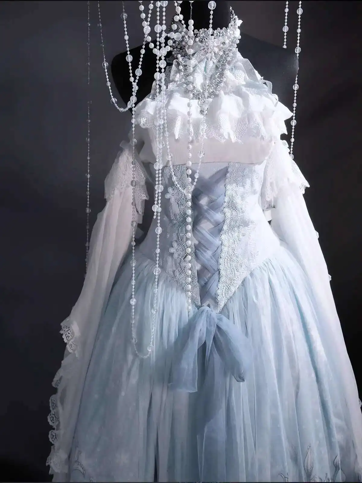 

New Ice And Snow Lily Lolita Dress Daily Elegant Lolita Tops Skirt Western Style Clothes Fiesta Carnival Halloween Cos Cosplay