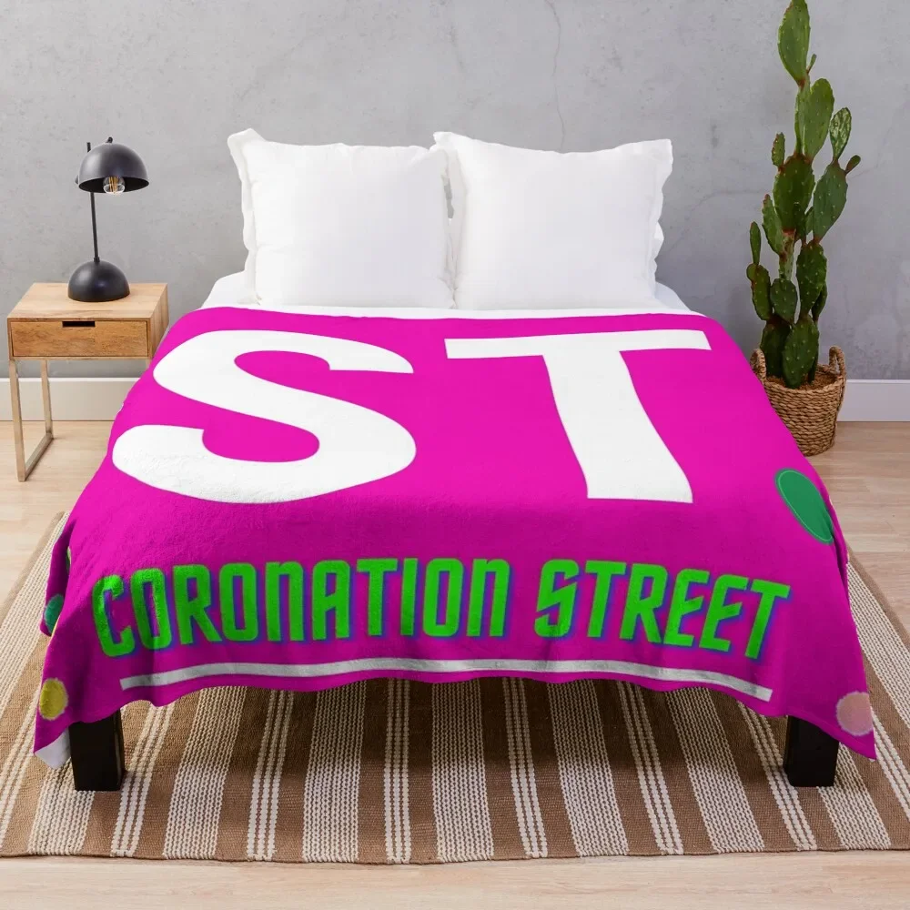

Colorful and fashionable logo design of Coronation Street Throw Blanket Outdoor Soft Blanket for Picnic Beach Camping
