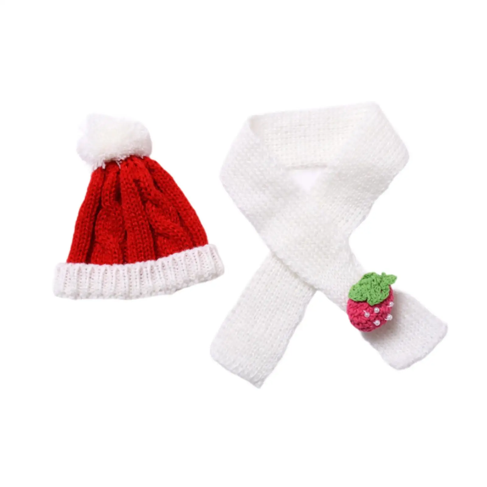 Cappello per sciarpa per bambola da ragazza Adorabile e confortevole per i bambini Regalo di compleanno Costumi Abiti per bambole con ciondolo Vestiti per bambole Maglione per bambola da 17 cm