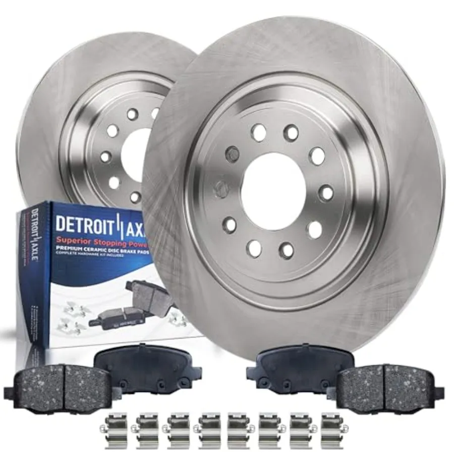 Kit de frein arrière d'essieu Detroit pour Jeep Cherokee 2014 – 2022, Rotors de frein à disque en céramique 12.60, plaquettes de frein de remplacement, Perfor gris foncé