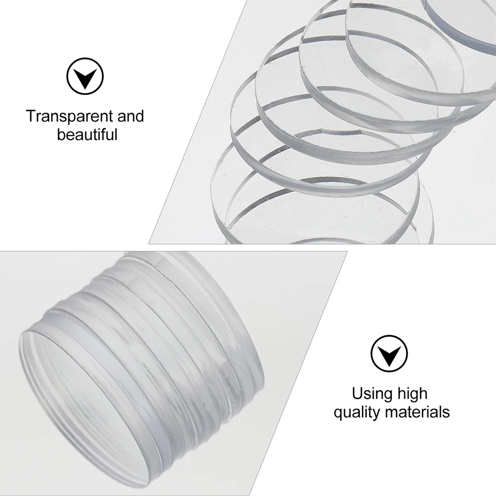 30 ชิ้นยางกันลื่นสเปเซอร์สำหรับโต๊ะกระจกโต๊ะกาแฟกันชน CLEAR Cushioning PP สเปเซอร์สำหรับเฟอร์นิเจอร์ขาเคาน์เตอร์