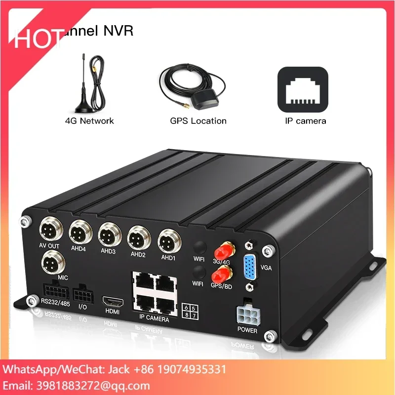 Gravador de vídeo móvel digital MNVR 8 canais HDD SSD NVR móvel com GPS 3G 4G para caminhão de ônibus