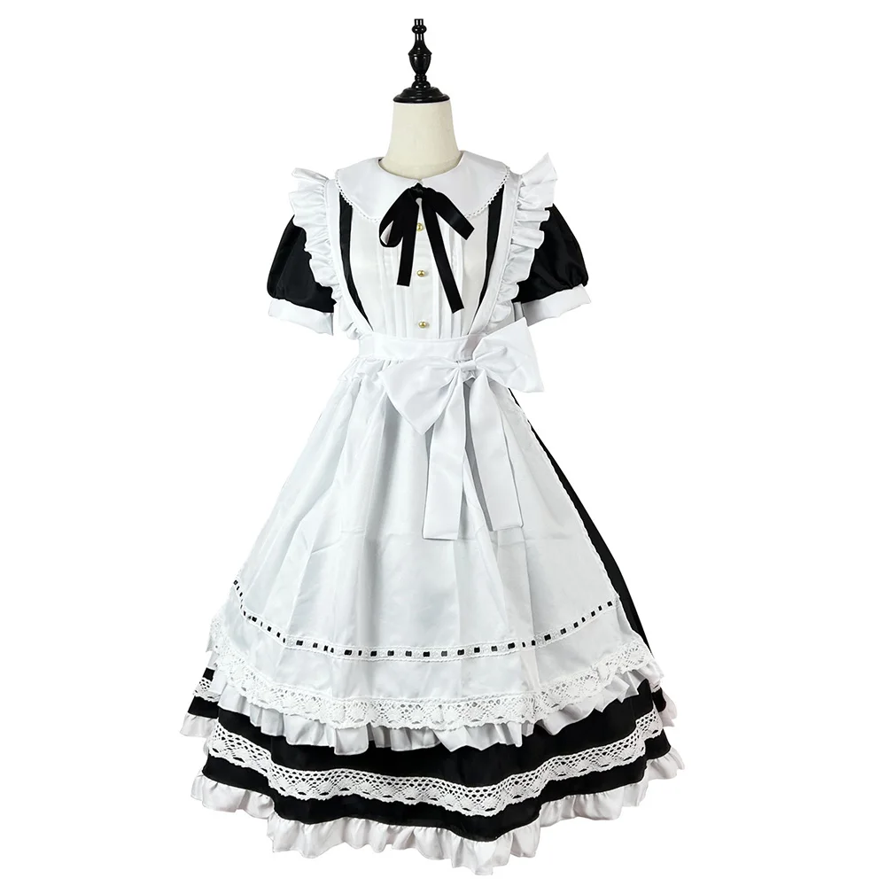 

Old Castle Maid Costume Housekeeper Steward Butler Long Maid Dress Cafe Attendant Clothing