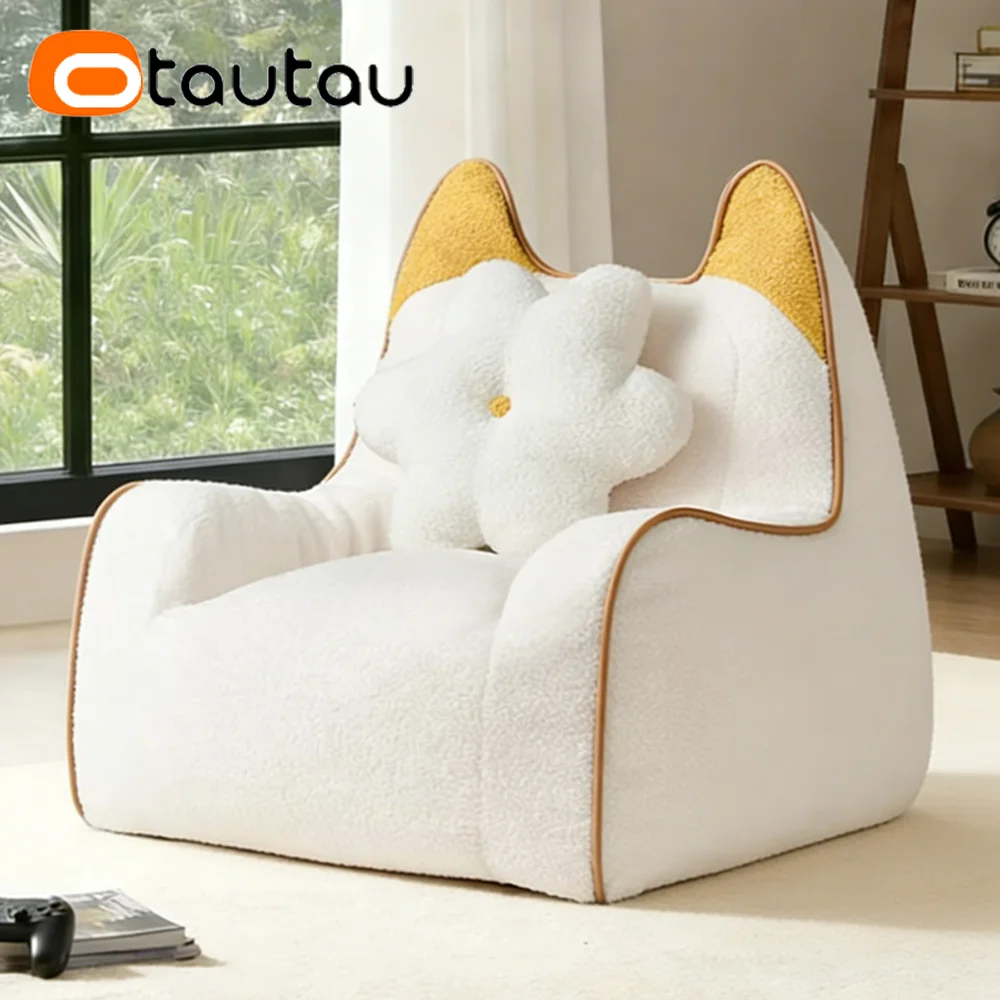 

OTAUTAU Children Soft Faux Fleece Bean Bag Cover Pouf Beanbag Cover Winter Christmas SF635【No Filler!Need Buy Filler Yourself!】