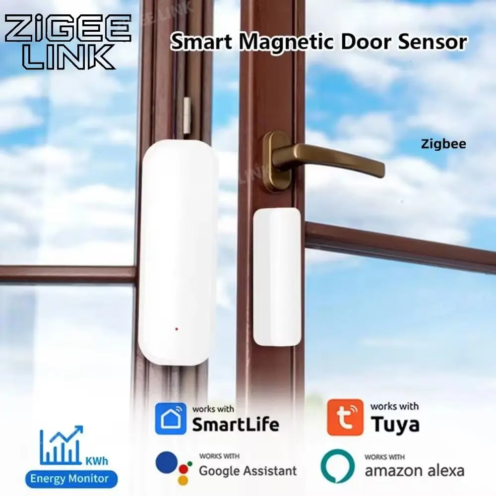 

Security Protection Zigbee Door Sensor Open Closed Status Contact Detection Window Contact Sensor Magnetic Sensor