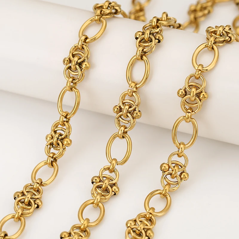 1meter PVD Gold Plated Stainless Steel Thick Large Heavy Chains for Jewelry Making Necklace Bracelet DIY Jewelry Chain Finding